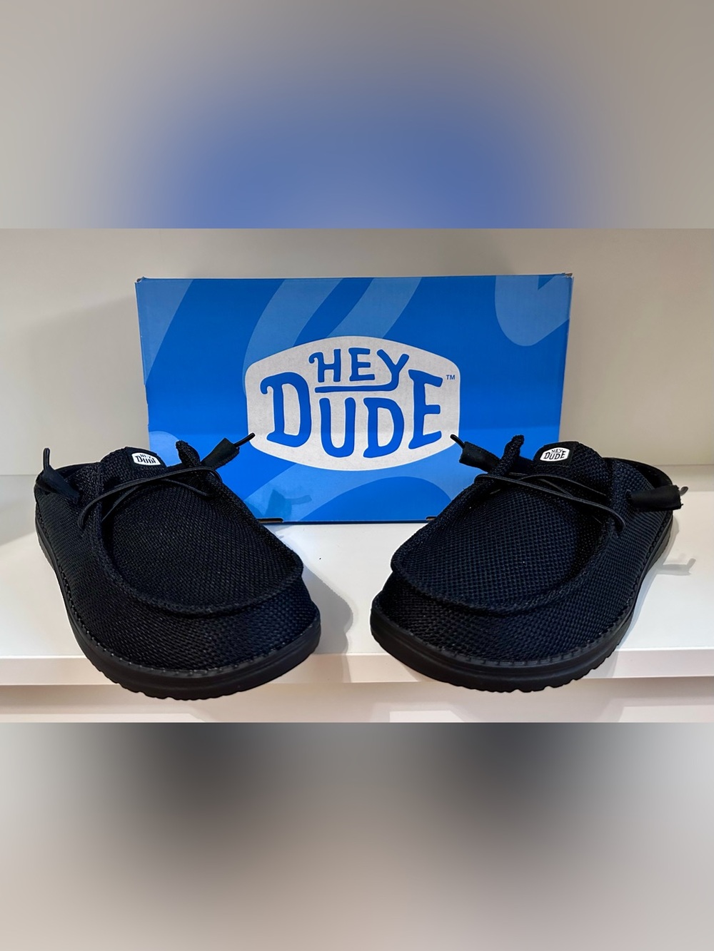 Hey Dude Black Casual Mesh Slip-On Shoes